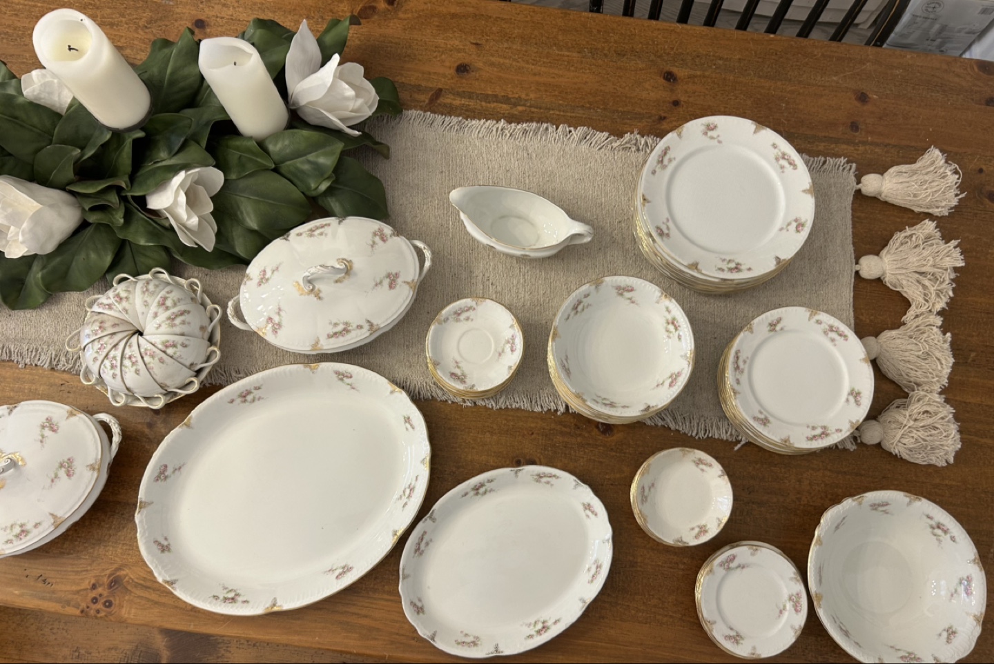 Antique Haviland Limoges Porcelain Dinnerware Set