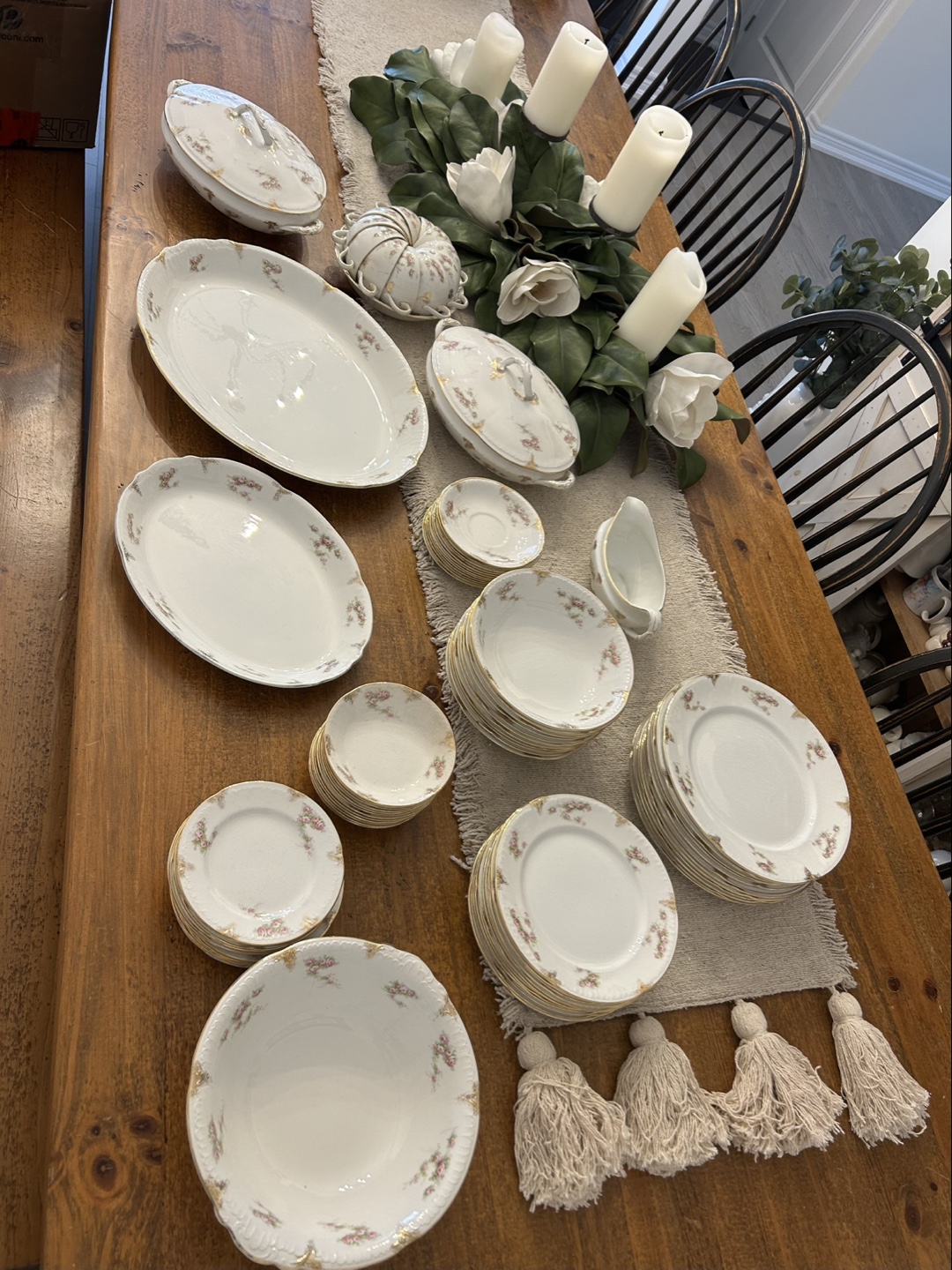 Antique Haviland Limoges Porcelain Dinnerware Set - photo 2