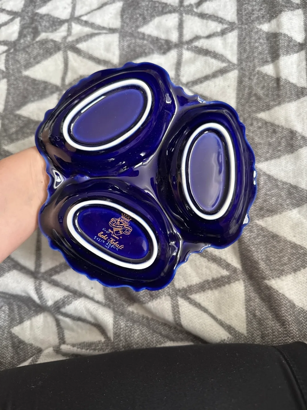 Vintage Echt Kobalt Divided Dish image indicator(4)