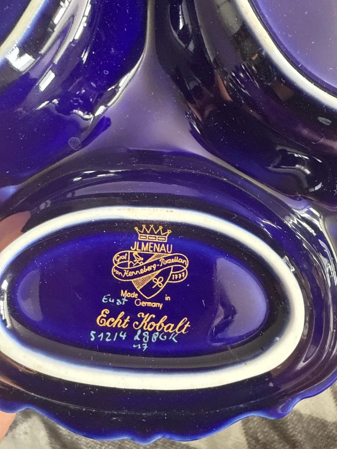 Vintage Echt Kobalt Divided Dish image indicator(3)