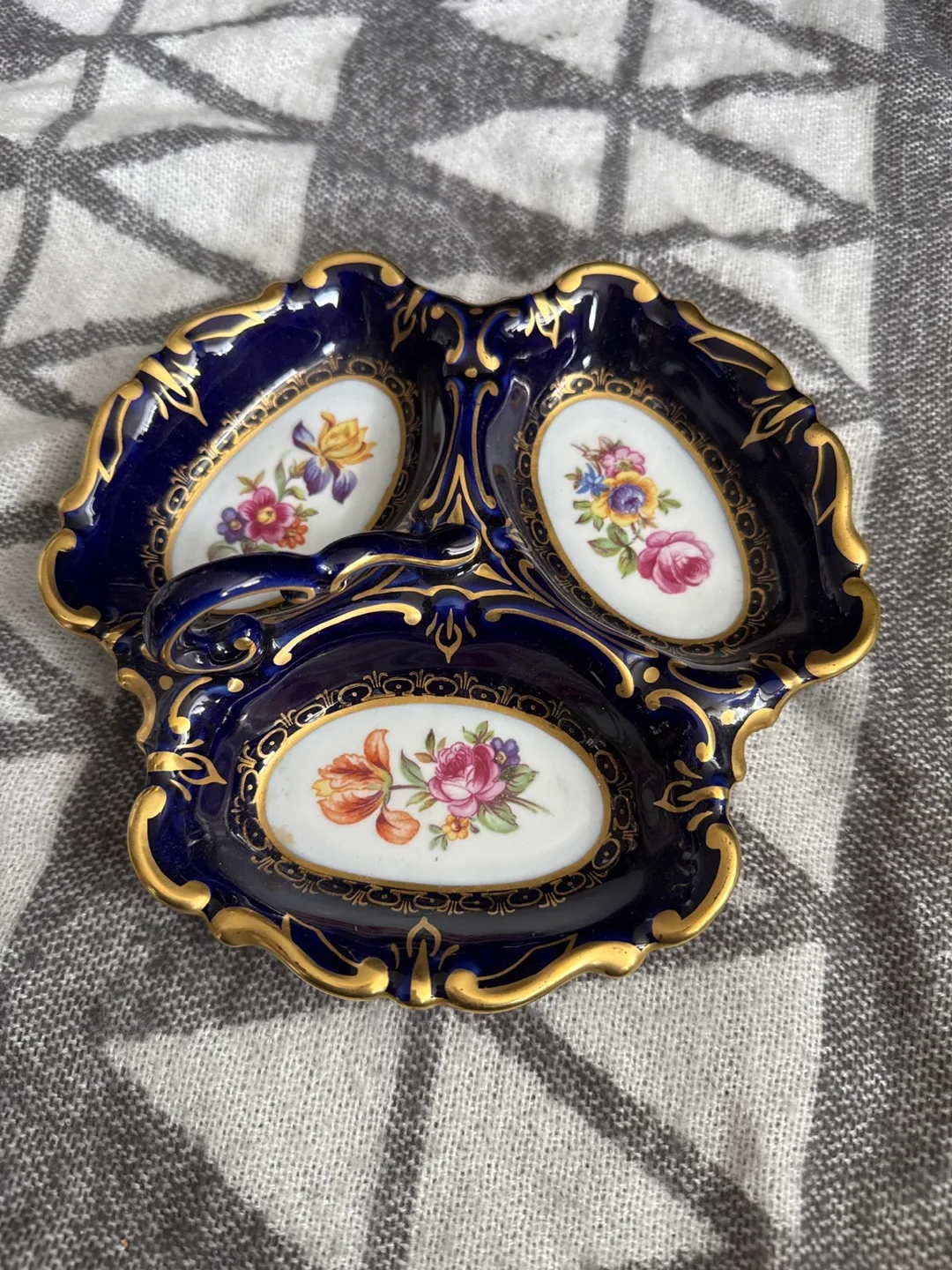 Vintage Echt Kobalt Divided Dish image indicator(5)