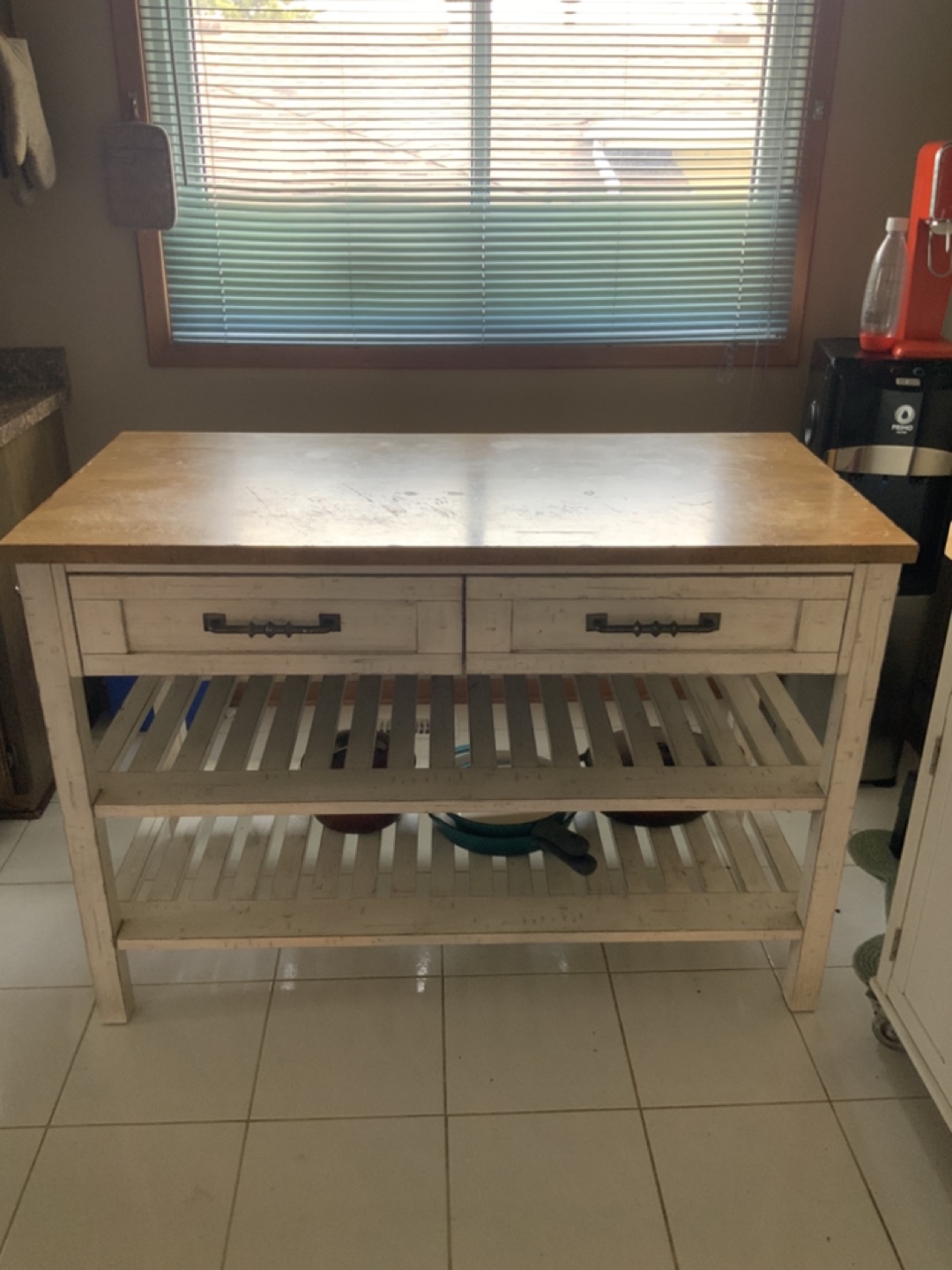 Kitchen Island with Butcher Block Top