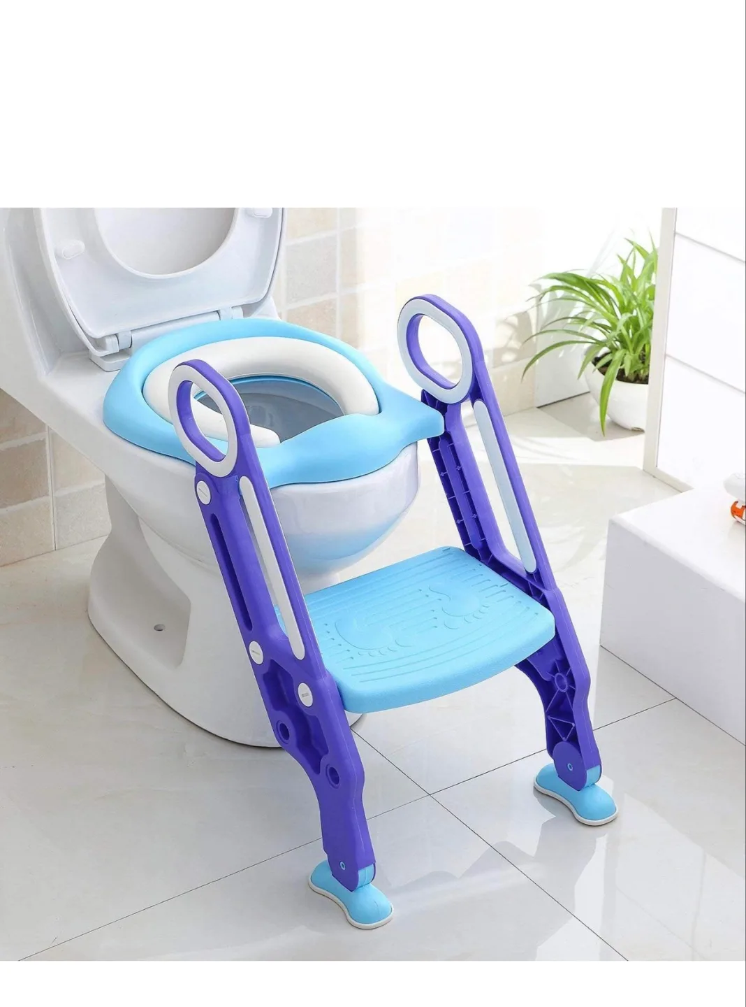 Child's Potty Training Toilet Seat and Step Stool💚 image indicator(2)