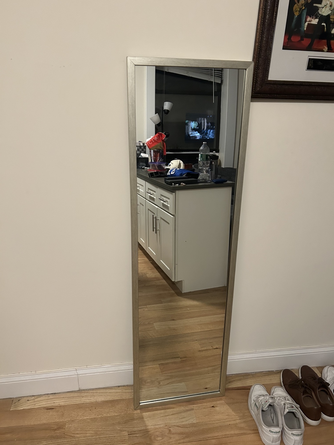 Full Length Mirror with Silver Frame