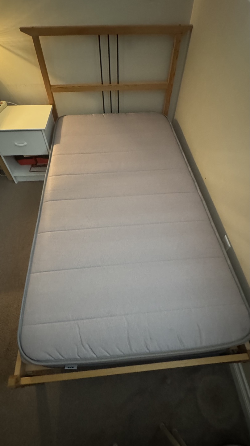 IKEA Single Bed Frame with Mattress - photo 2