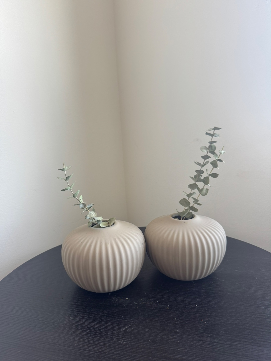 Pair of Small Fluted Vases