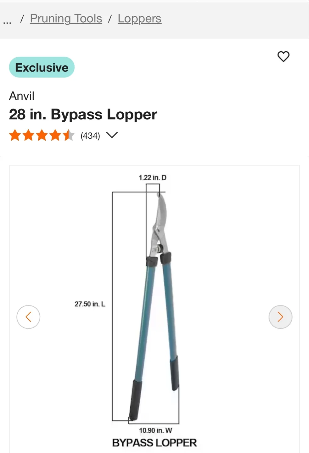 💚Anvil 28 in. Bypass Lopper image indicator(3)