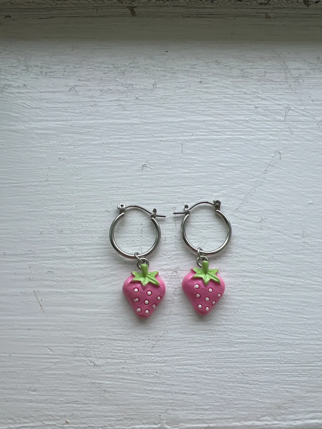 Strawberry Hoop Earrings thumbnail
