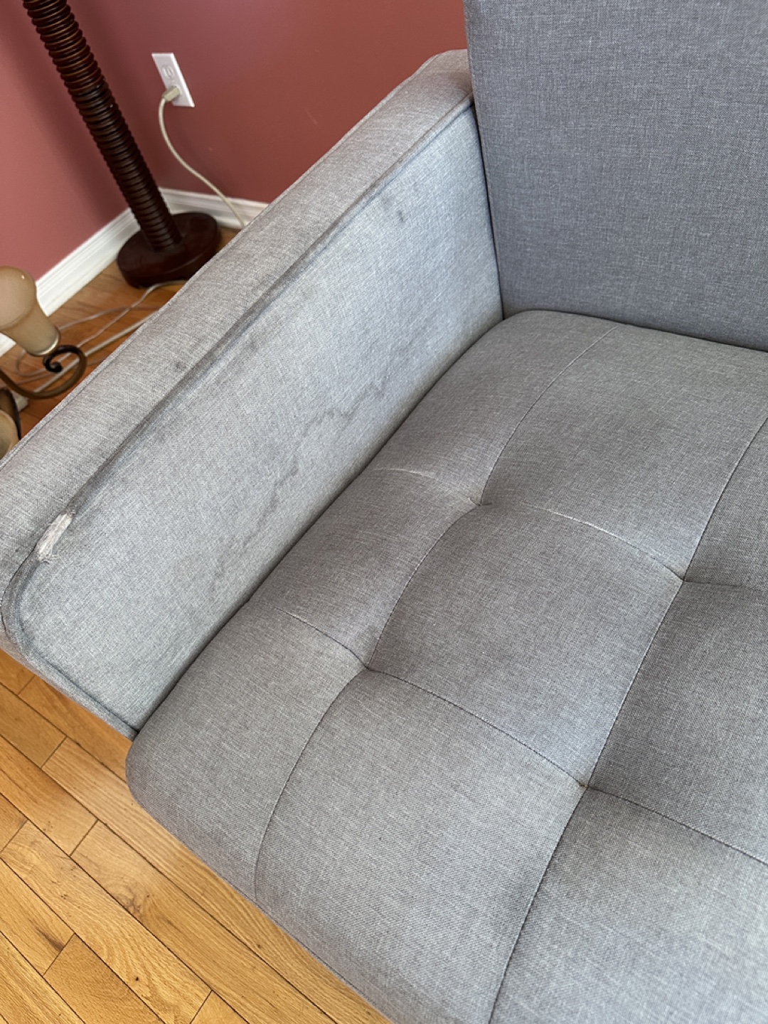 Beautiful Modern Style Grey Couch (CAN DELIVER) - photo 5