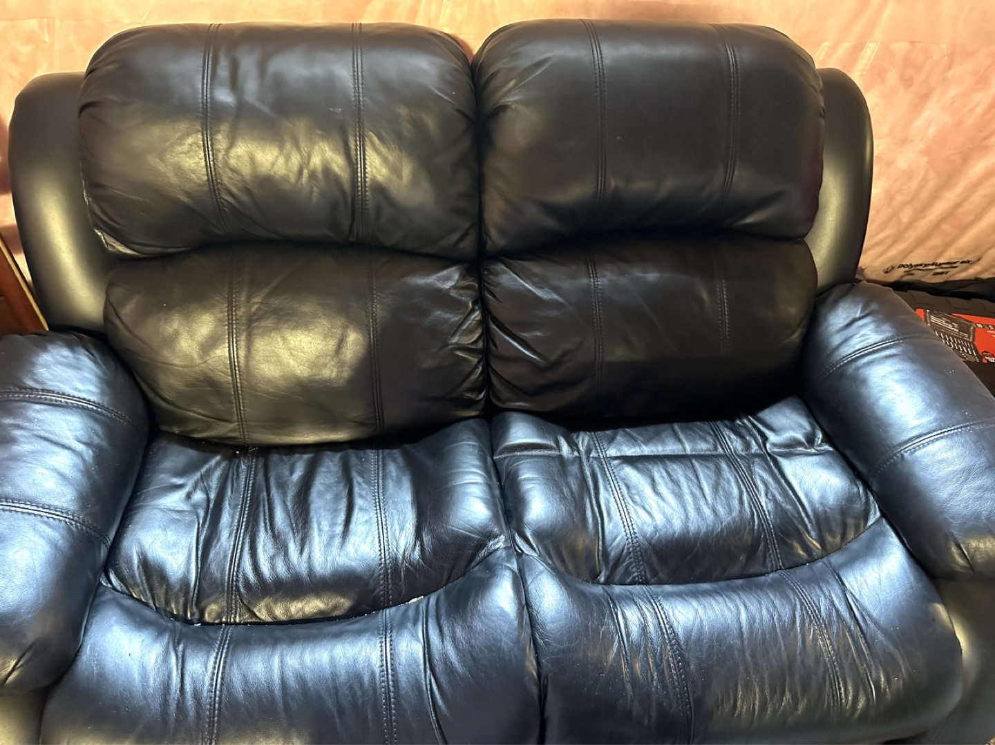 Black Leather Recliner 3Pc Sofa Set - photo 2