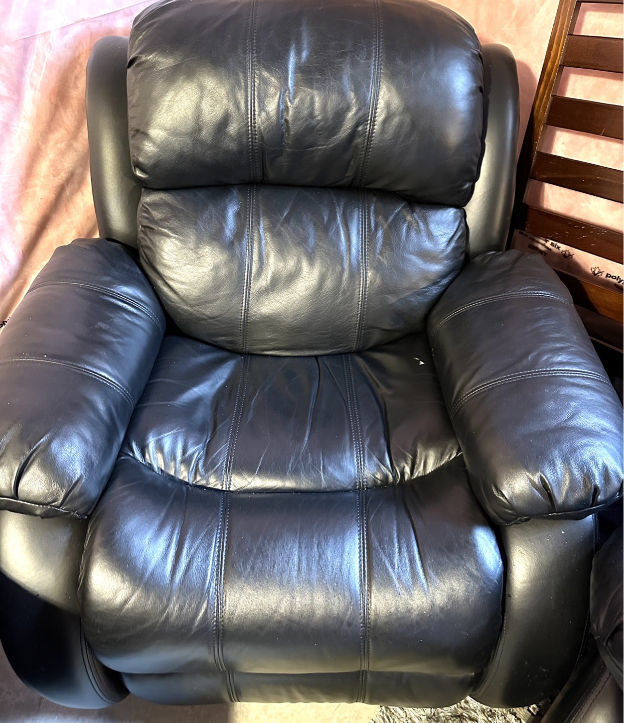 Black Leather Recliner 3Pc Sofa Set - photo 4