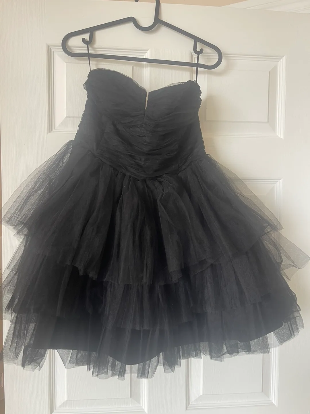 Black Tulle Mini Dress Size 38 image indicator(2)