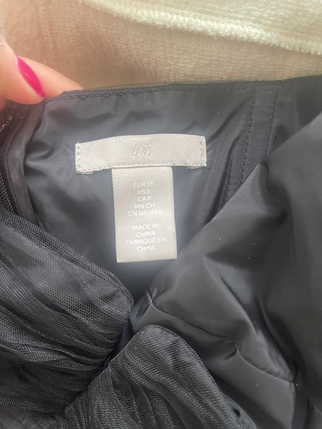 Black Tulle Mini Dress Size 38 image indicator(3)