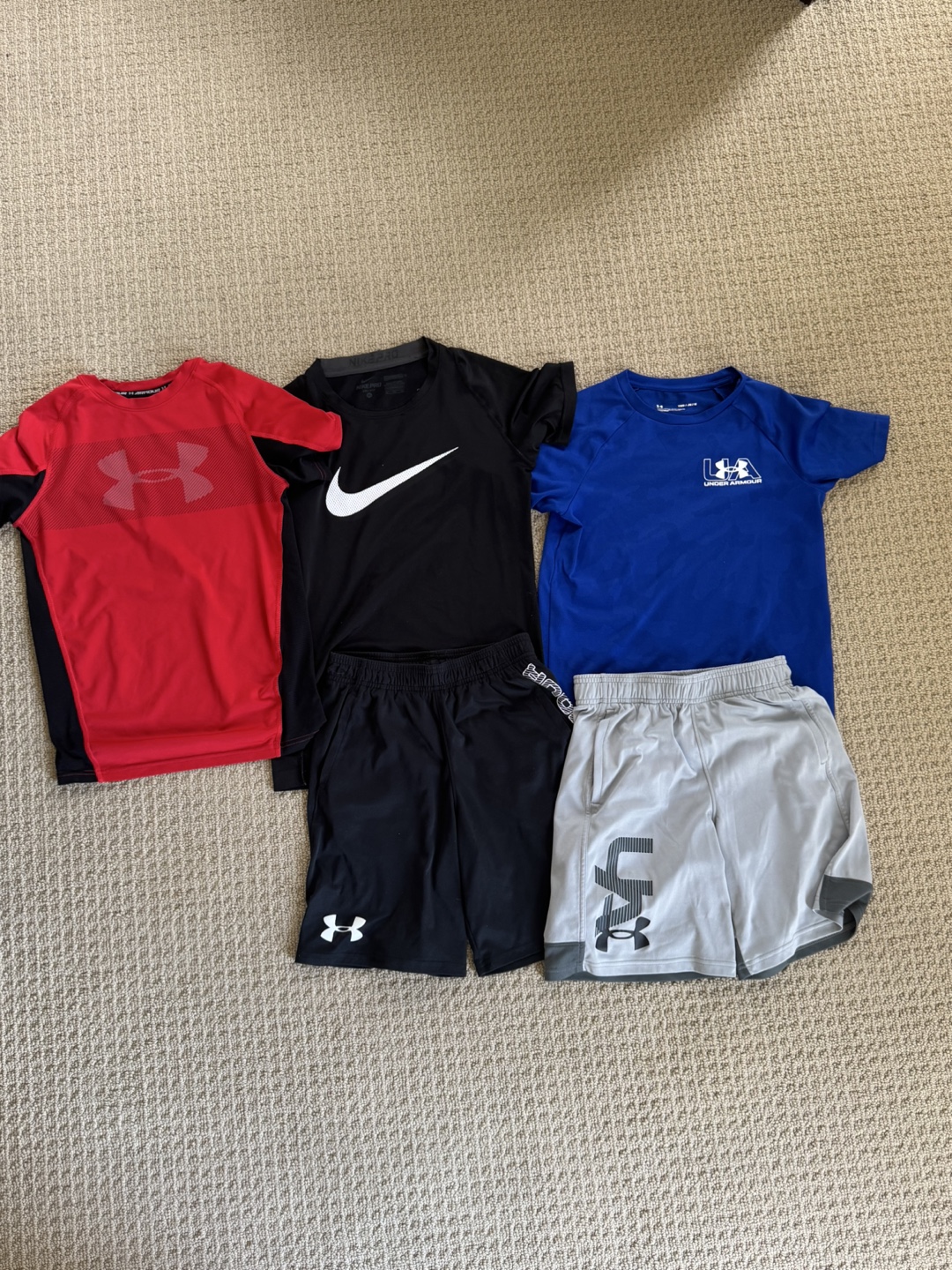 Boy's athletic shirts and shorts bundle