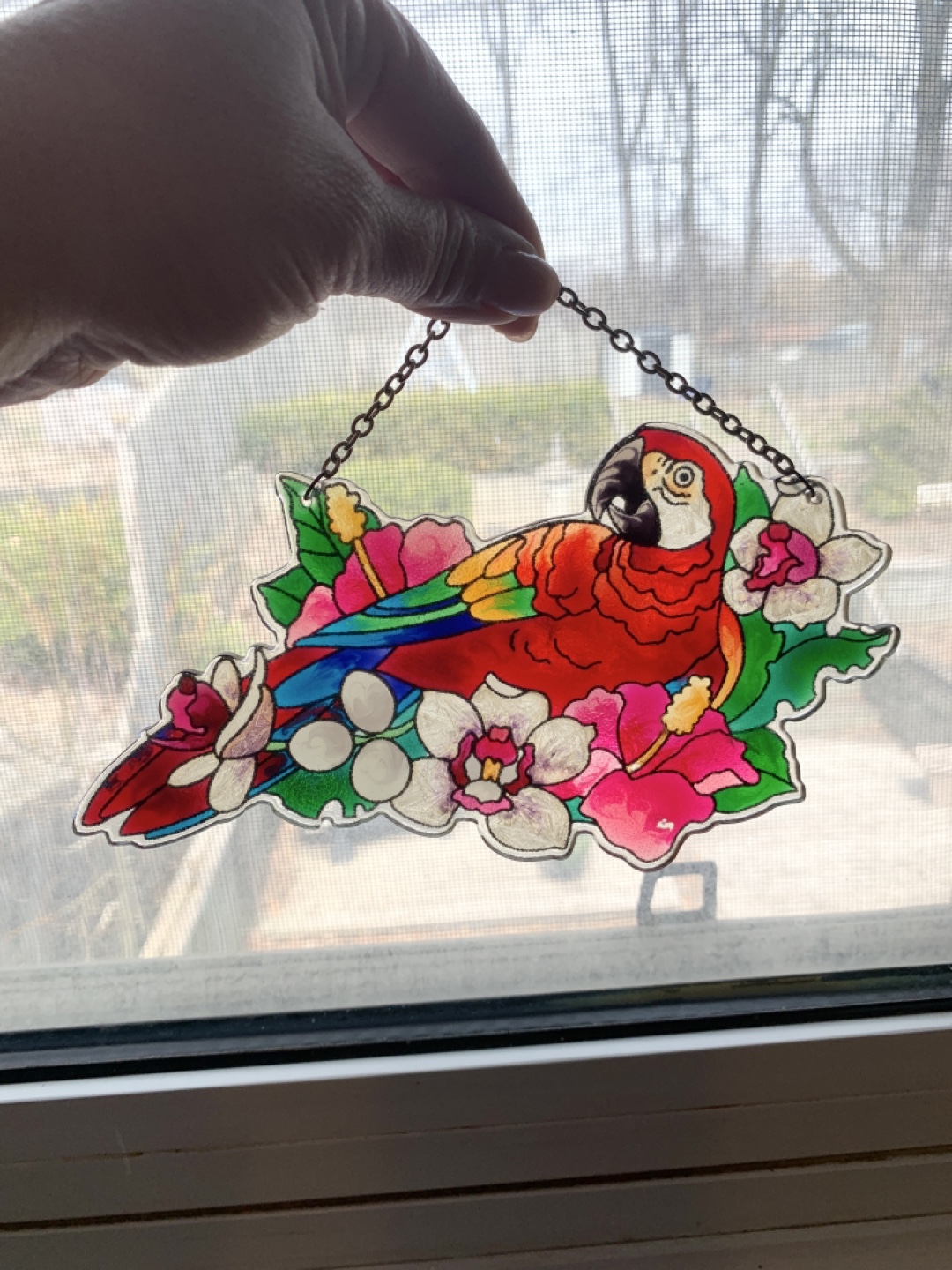 Gorgeous stain glass Macaw Hanging Decor - photo 2