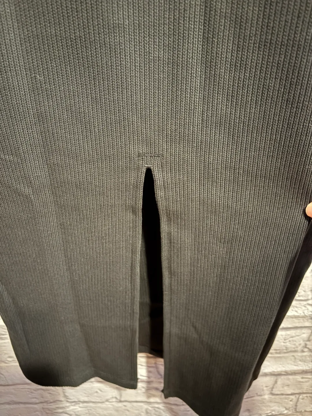 New Adidas Ribbed Maxi Dress Size Large image indicator(8)