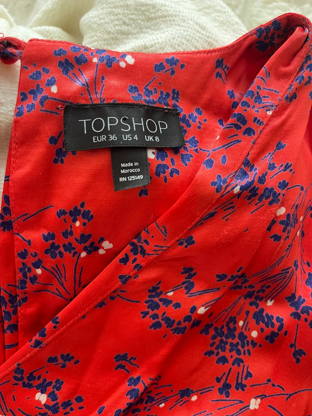 Topshop Red Floral Midi Dress image indicator(2)