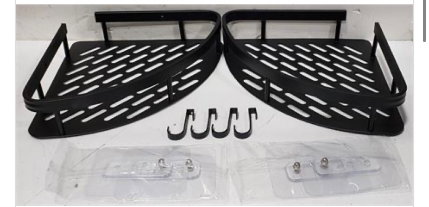 Thunderbay-GBSE Metal Stainless Steel 2 Shelf Shower Caddy Black - photo 2