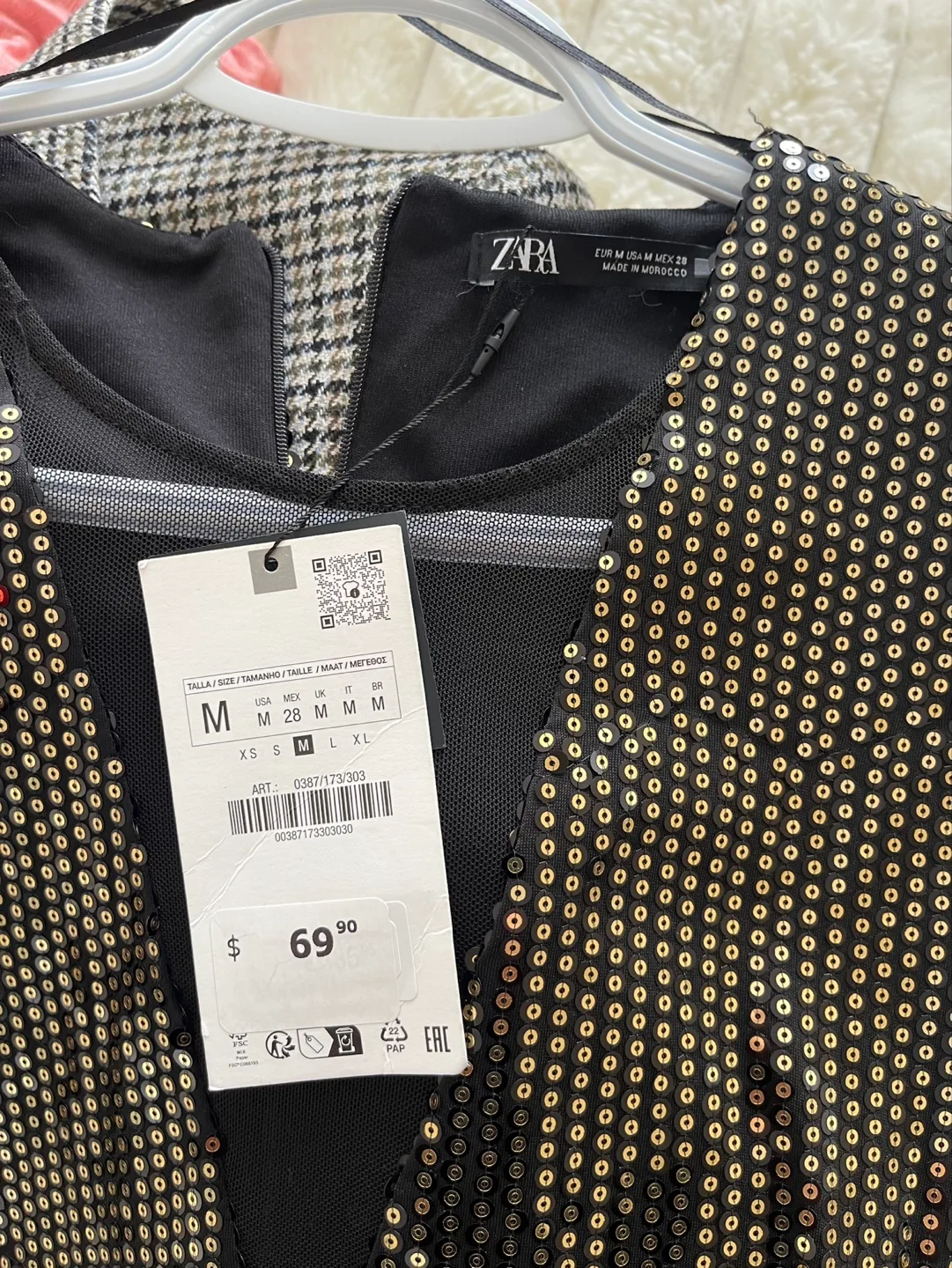 Zara Sequin Mini Dress - Size Medium image indicator(2)