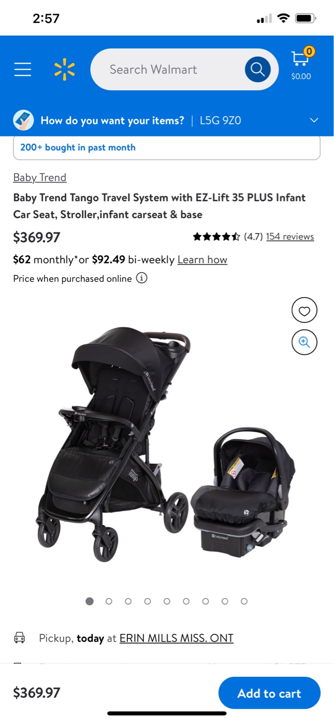 Baby Trend Tango Travel System Stroller & Infant Car Seat