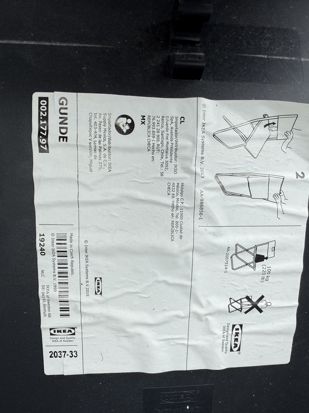 IKEA Black Folding Chairs (Set of 4) - photo 3