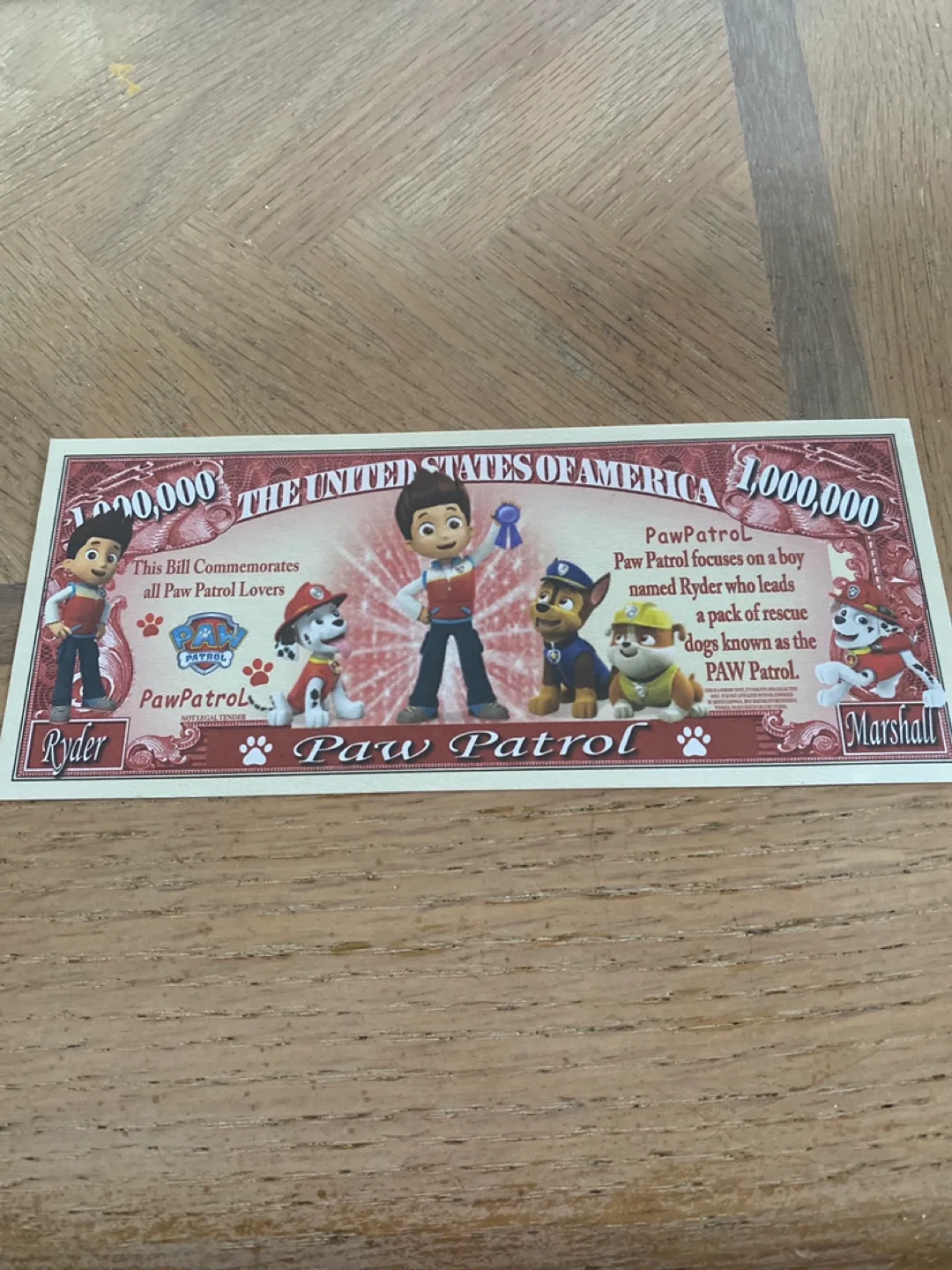 Paw Patrol Collectible Play Money image indicator(2)