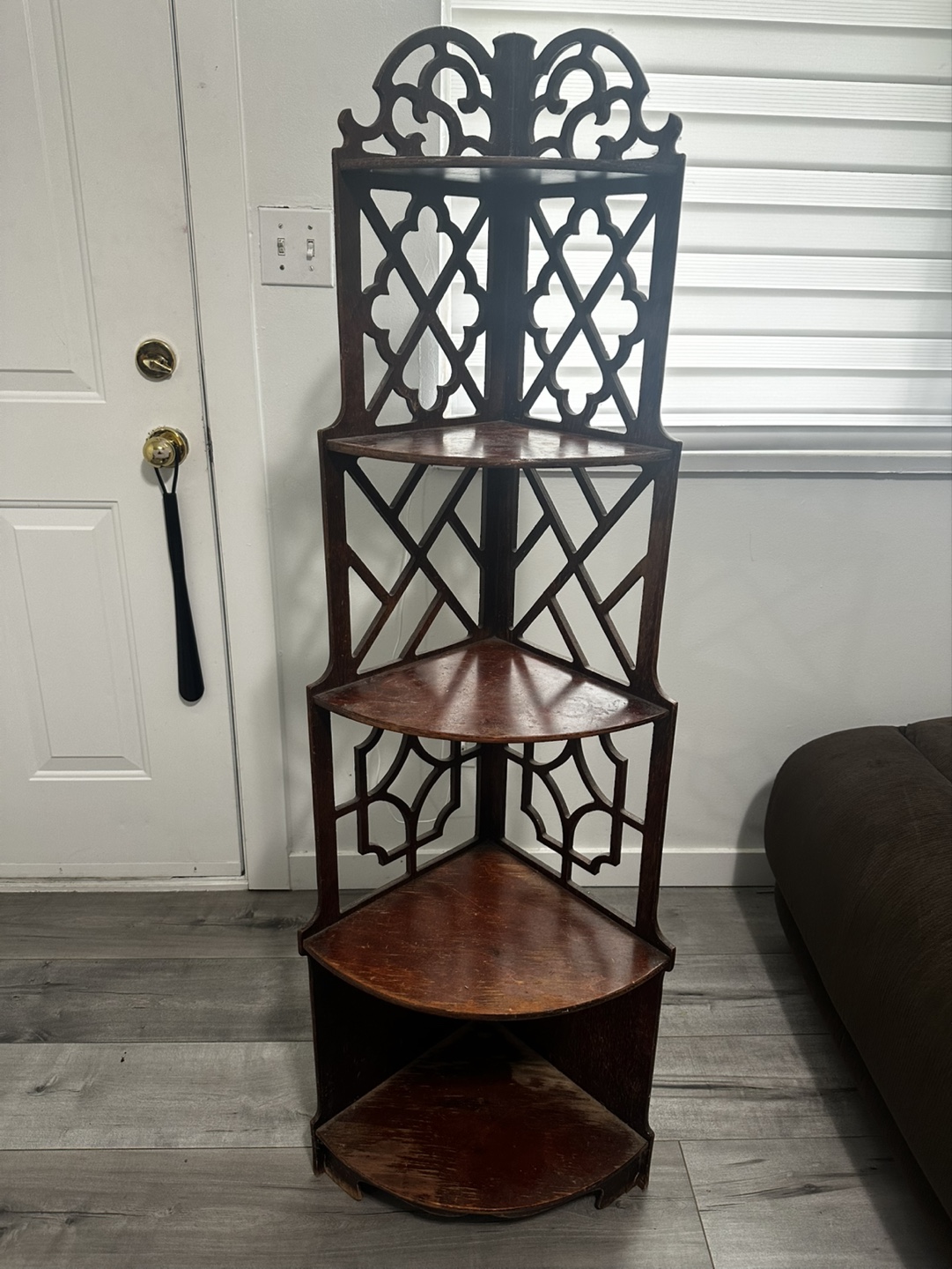 Antique Corner Shelf Unit
