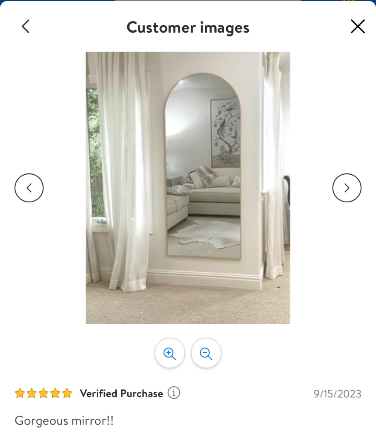 Full Length Gold Arch Mirror - photo 2