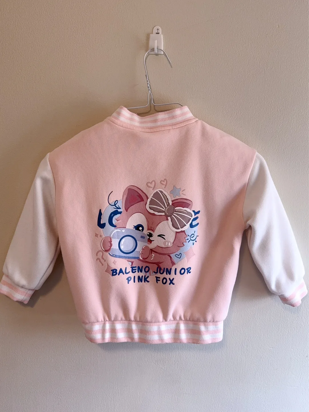 Pink Fox padded lining Baseball Jacket - Size 3-4 Years image indicator(2)