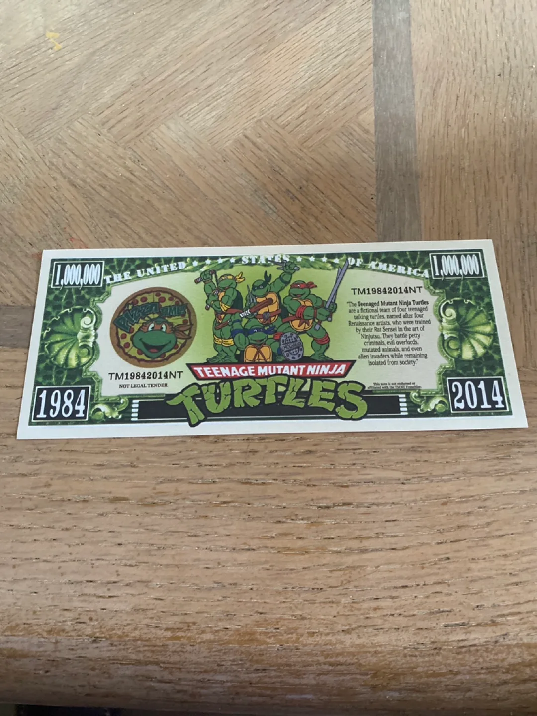 Teenage Mutant Ninja Turtles 1984-2014 Commemorative Bill thumbnail