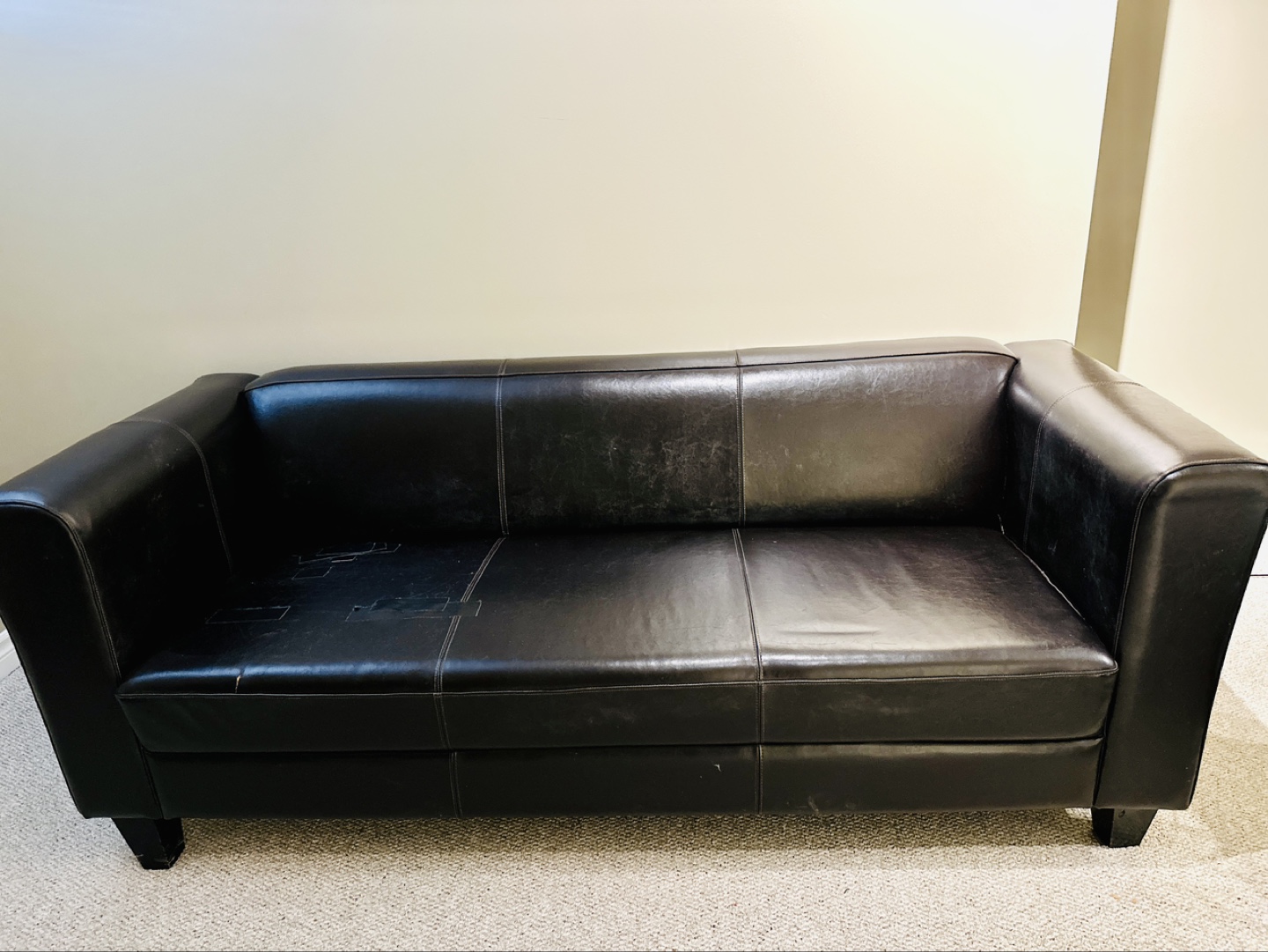 Brown Faux Leather Couch – Must Go Tomorrow!