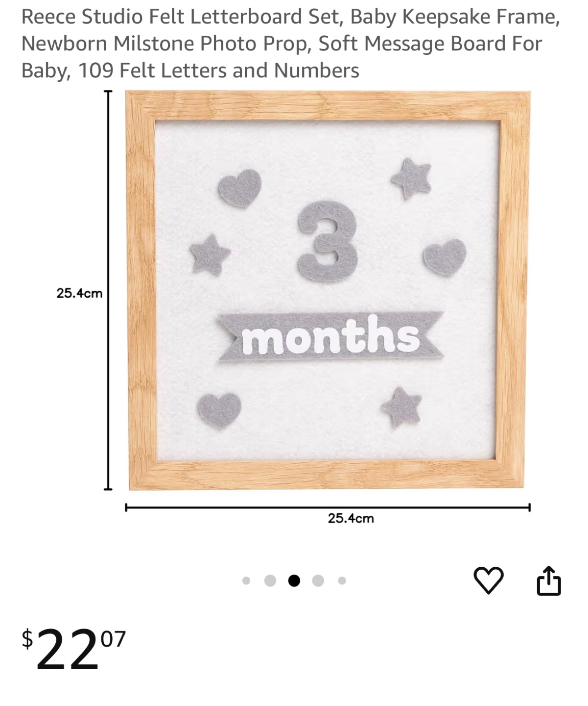 Reece Studio Felt Letterboard Set - Baby Milestone Photo Prop - photo 5