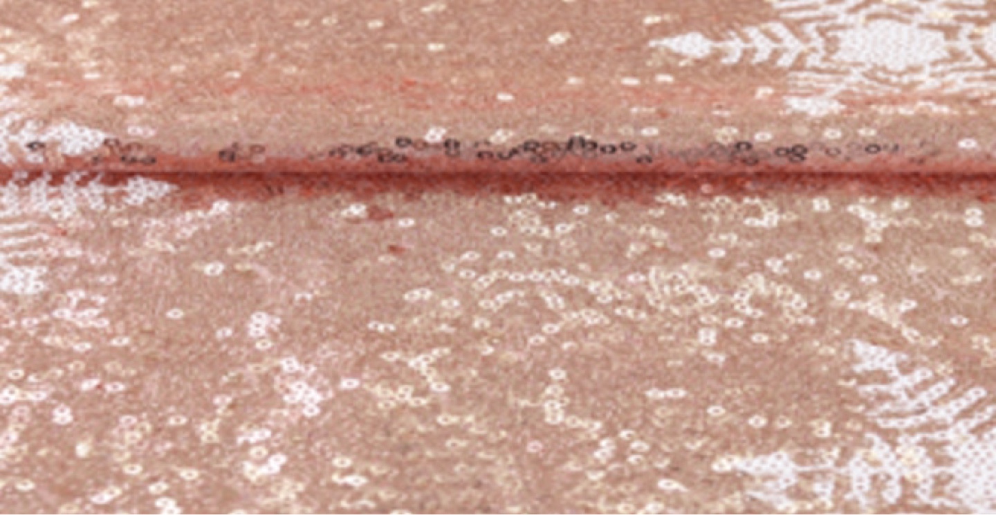 Rose Gold Sequin Table Runner with Snowflake Design - photo 4