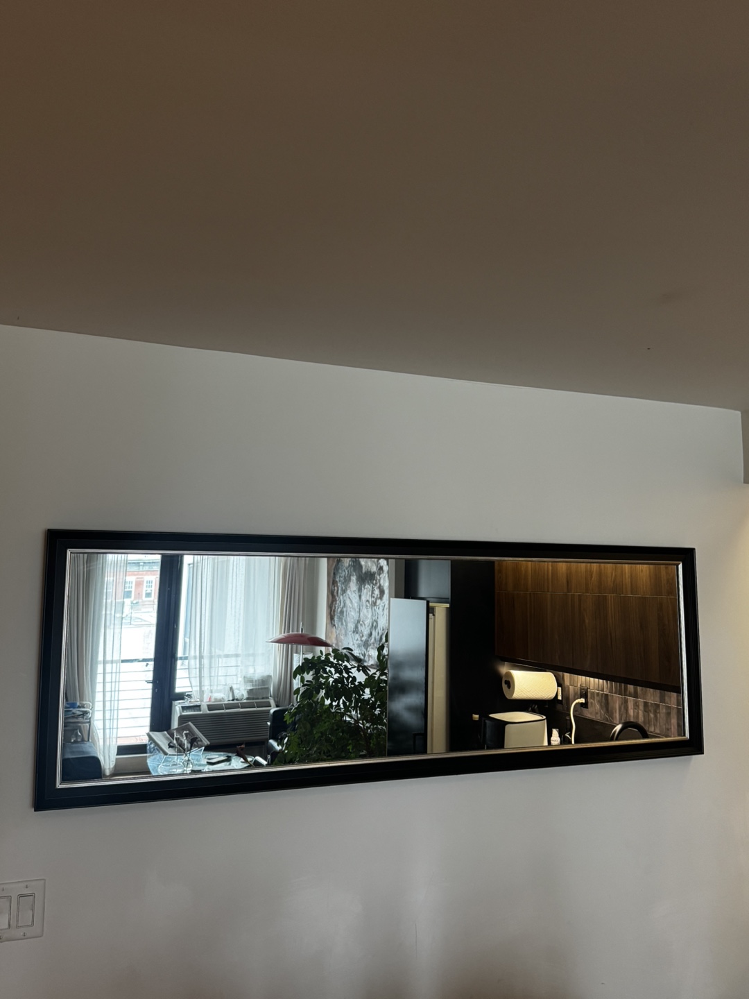 Large Black and Silver Framed Mirror - photo 3