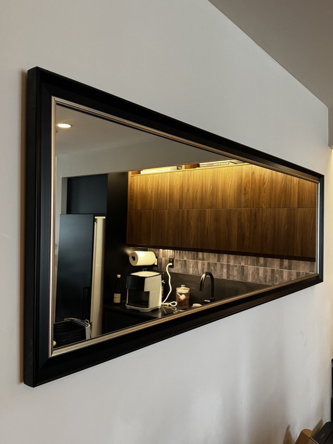 Large Black and Silver Framed Mirror - photo 4