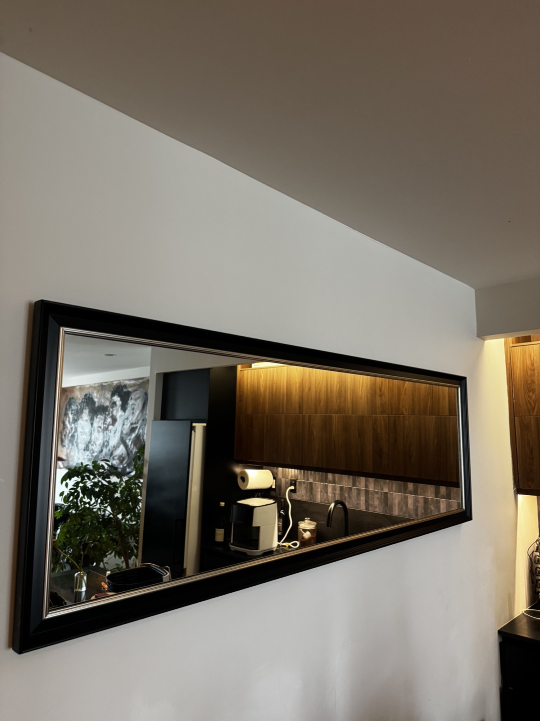 Large Black and Silver Framed Mirror - photo 2
