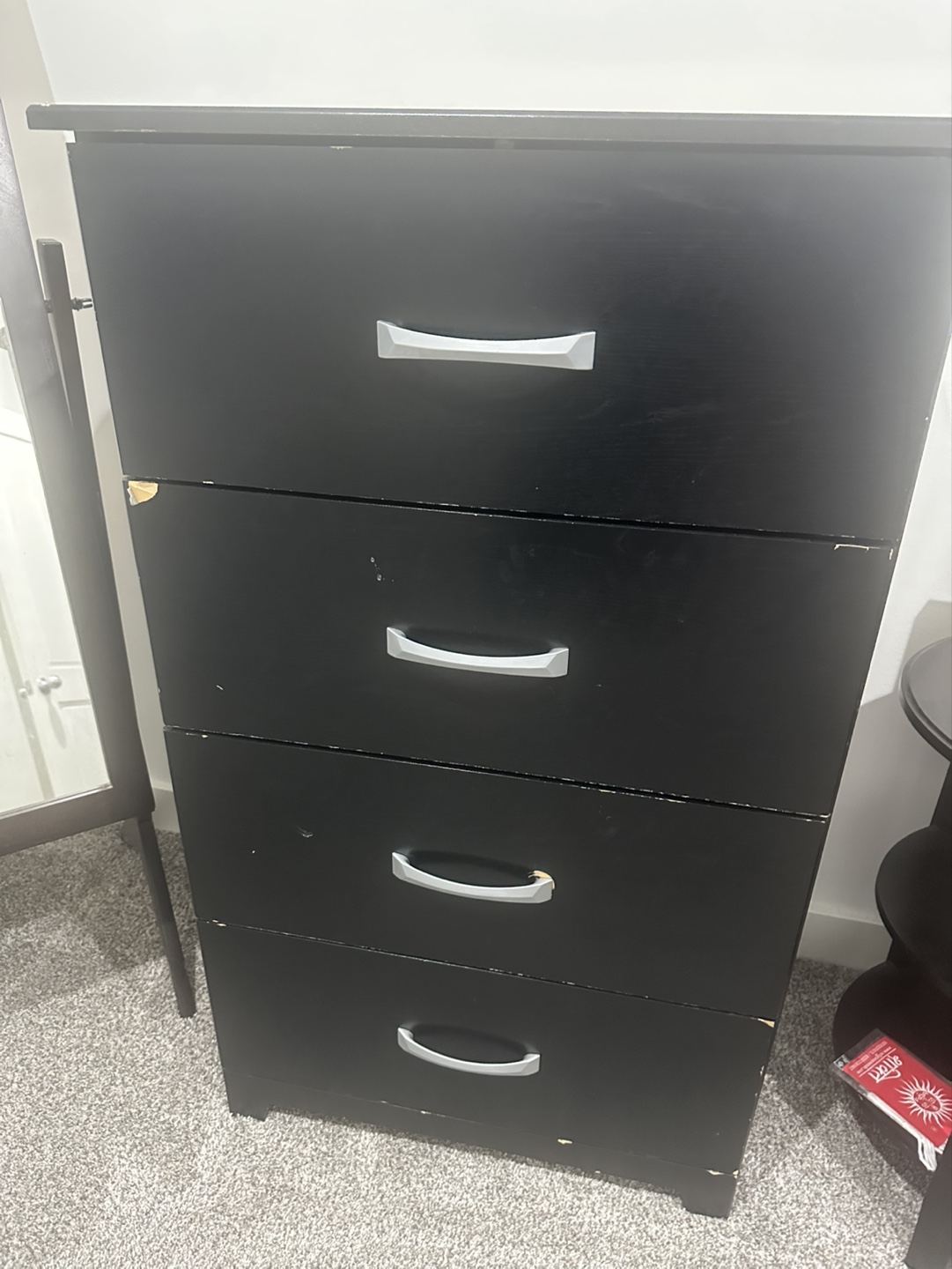 Black 4 Drawer Dresser