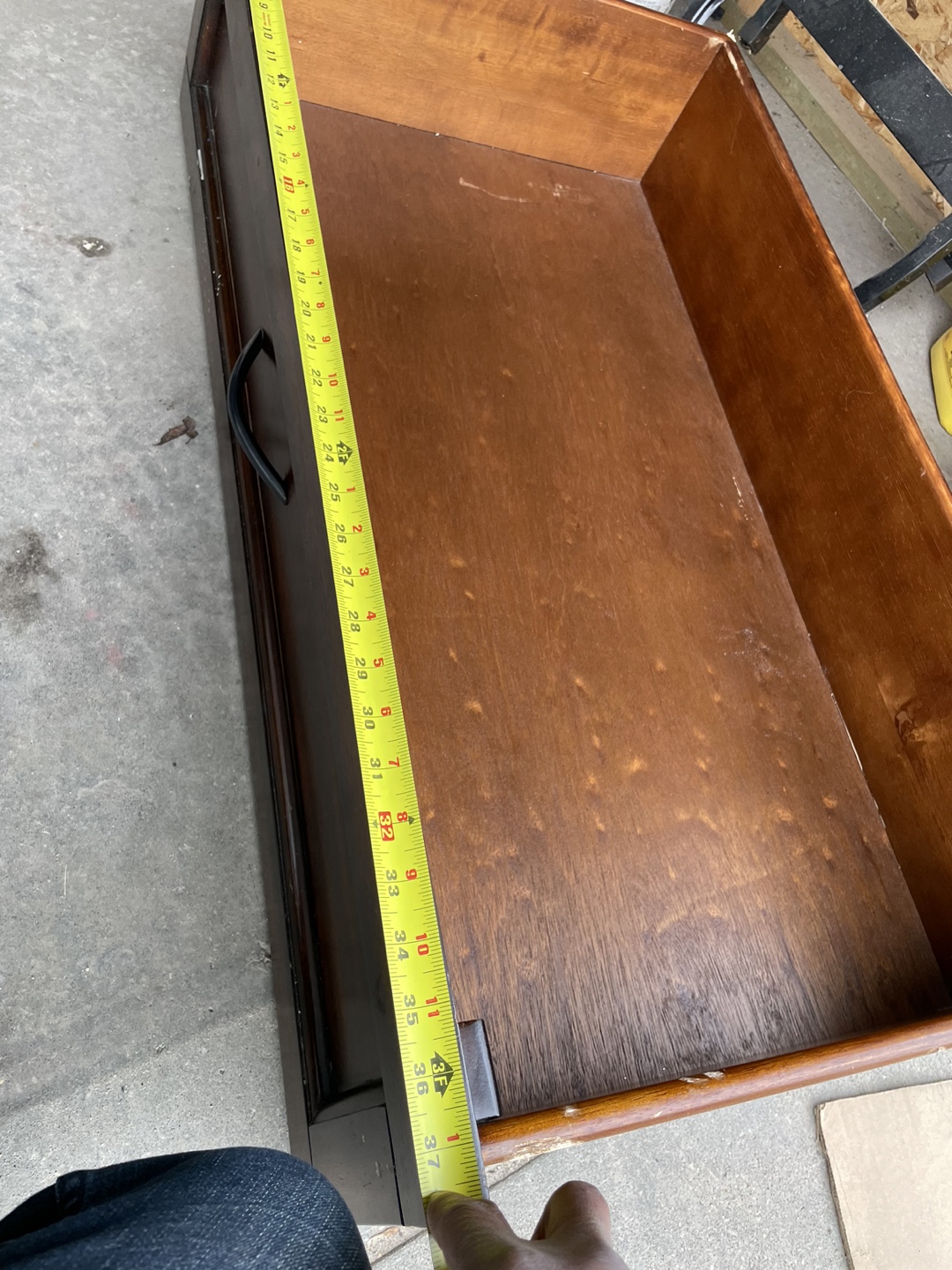 Large Wooden  under bed drawer - photo 2