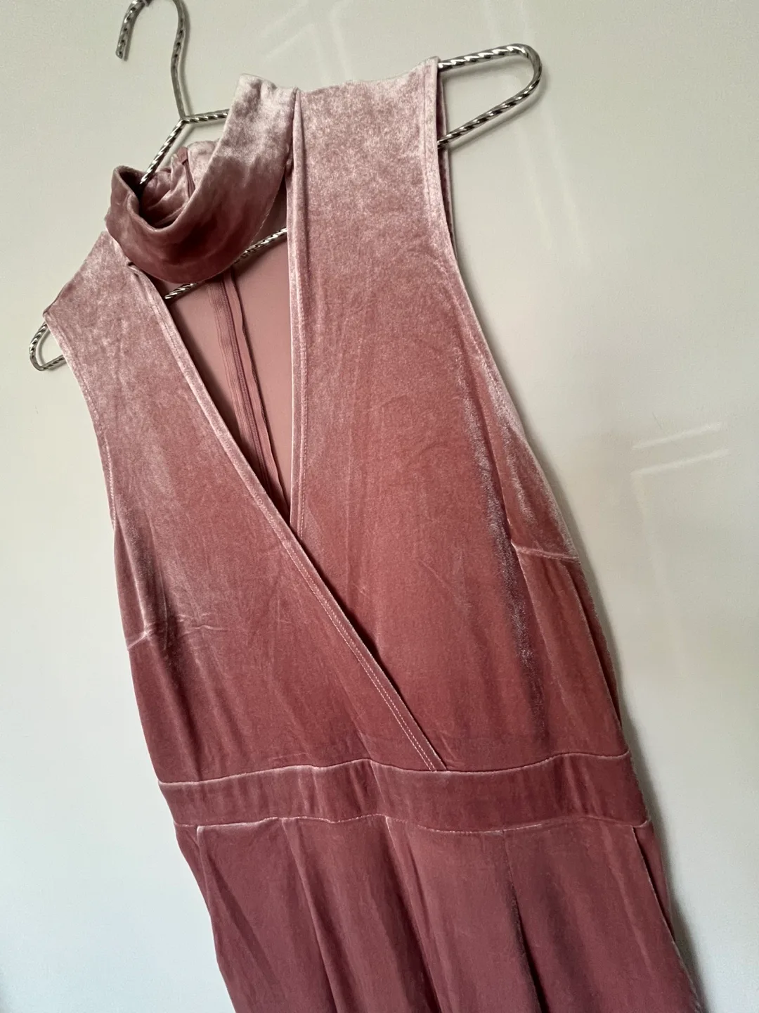 Dusty Rose Velvet Jumpsuit thumbnail