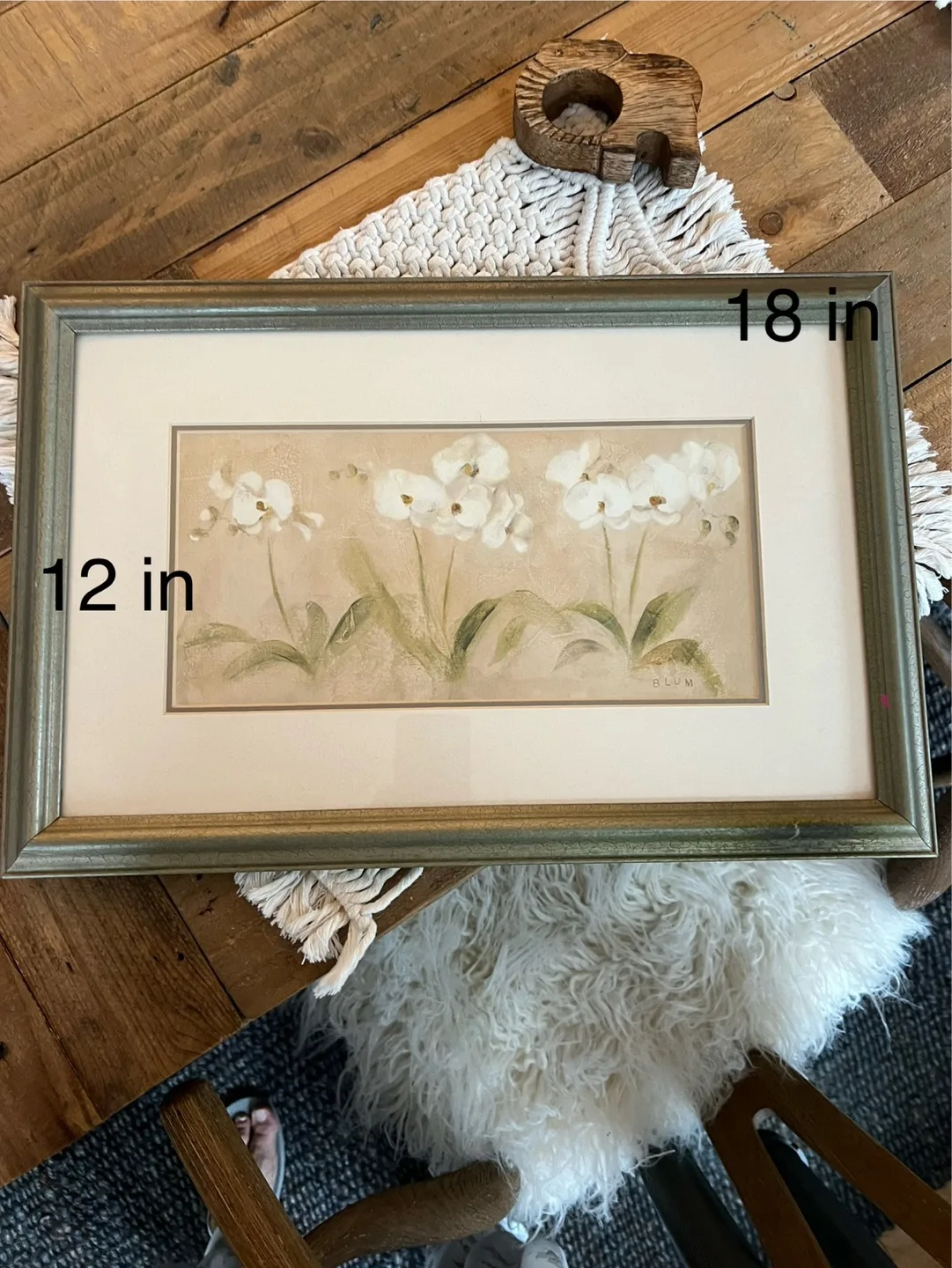 Framed Orchid Print 18x12 Inches thumbnail