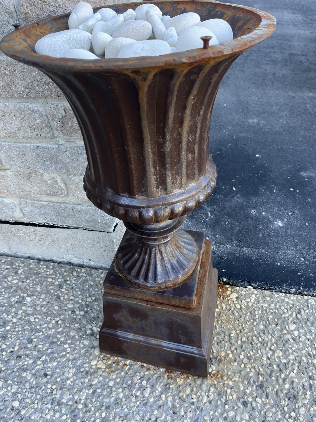 Ornate Garden Urn Planter - Dark Brown - photo 4