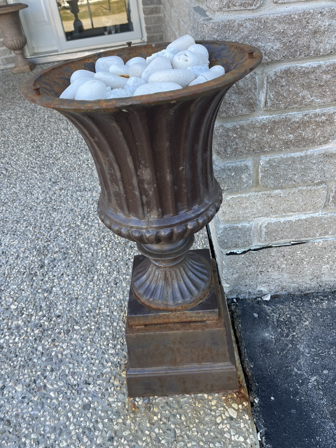 Ornate Garden Urn Planter - Dark Brown - photo 3
