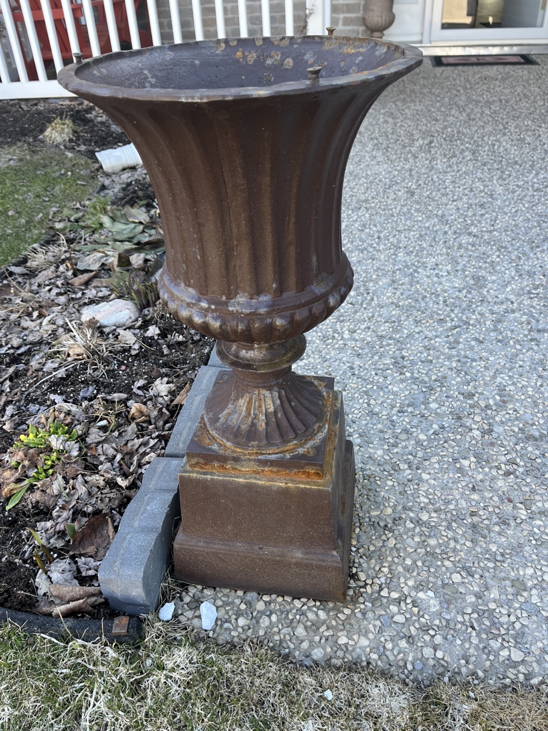 Ornate Garden Urn Planter - Dark Brown - photo 5