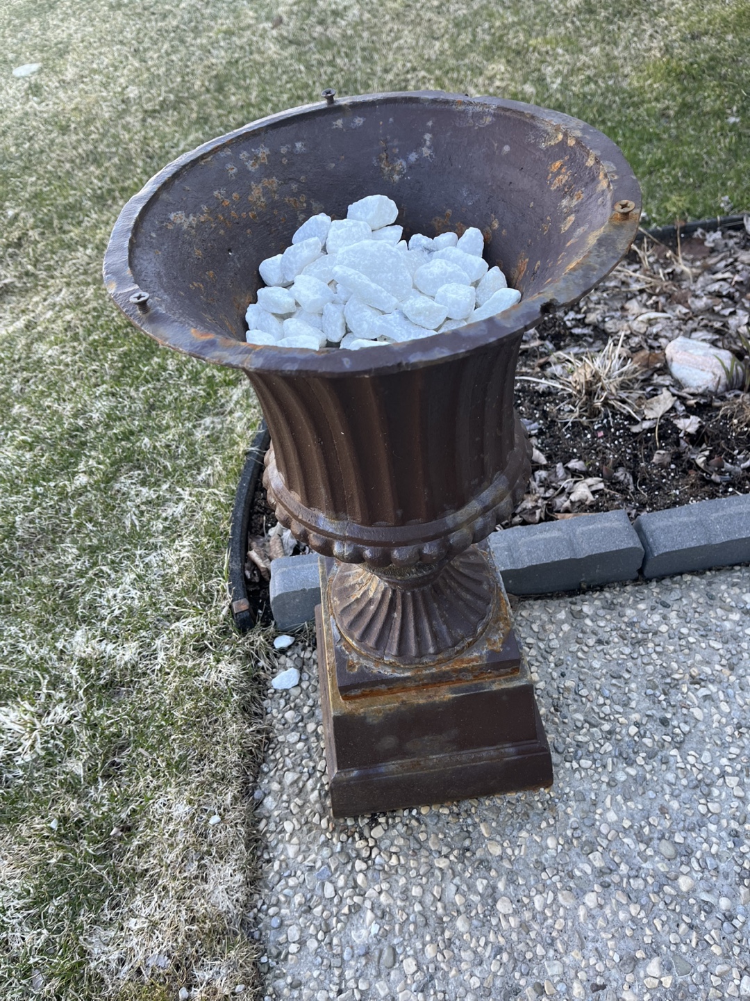Ornate Garden Urn Planter - Dark Brown - photo 2
