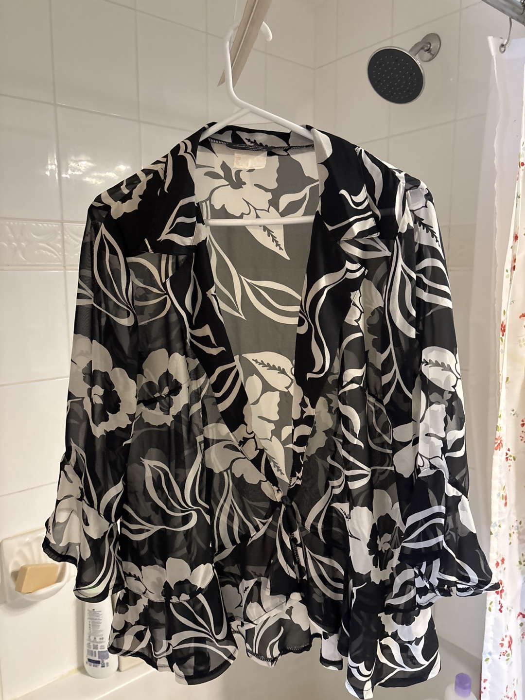 Ardex Contemporary Collection Black and White Floral Blouse - photo 2