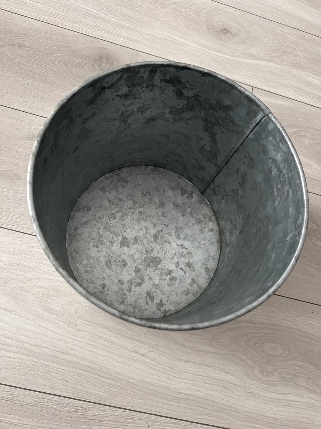 Galvanized Metal Dog Food Container with Wooden Lid - photo 4