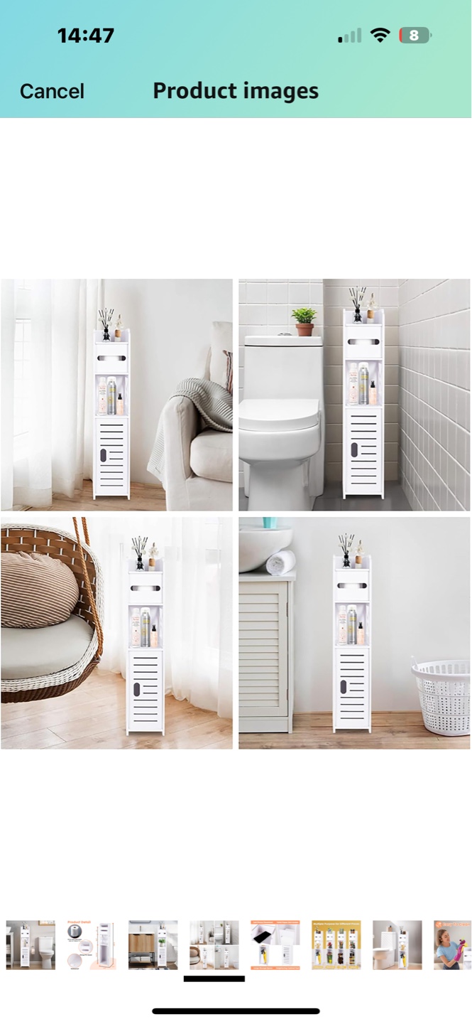 White Bathroom Storage Cabinet