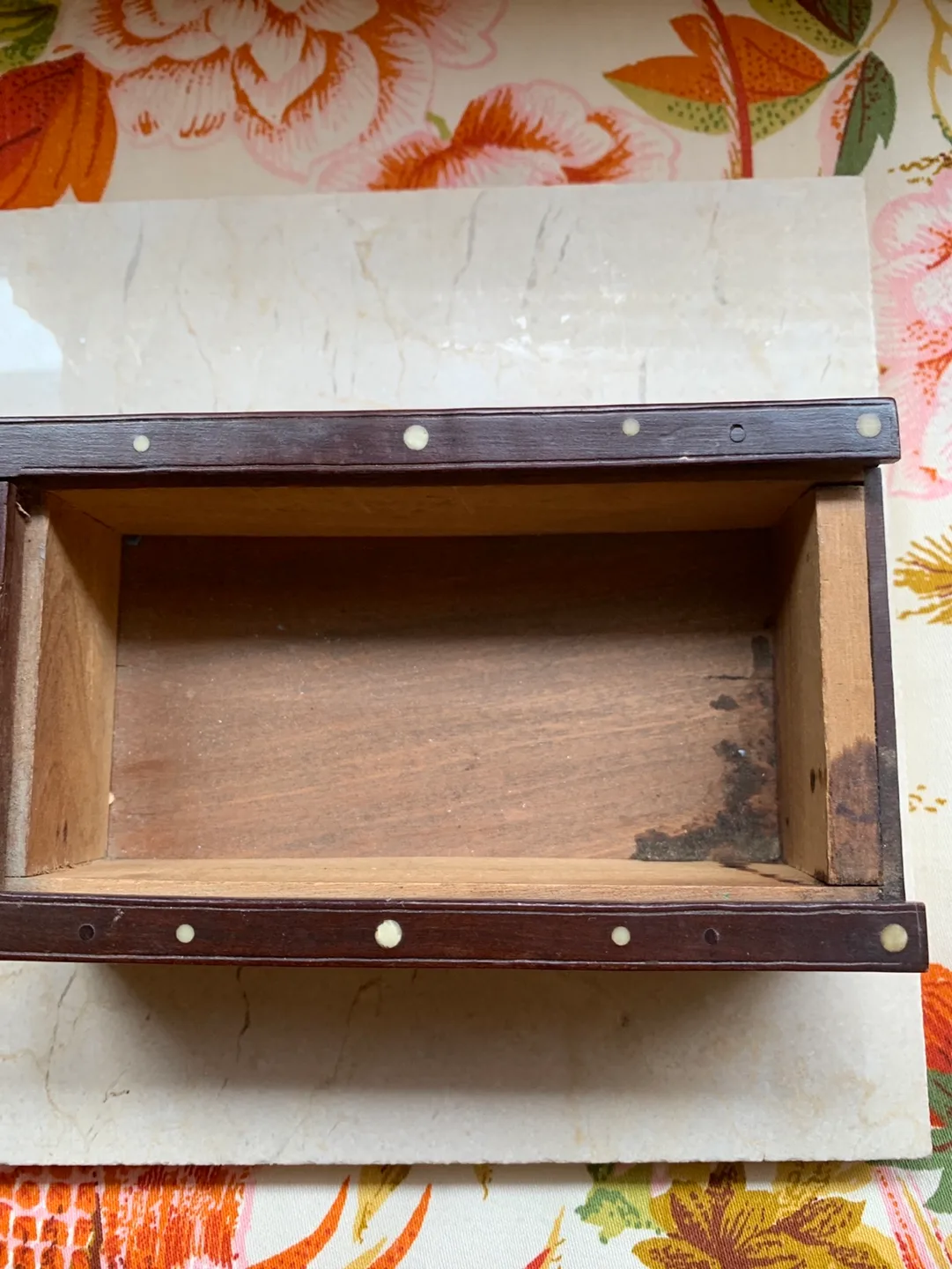 Antique Indian Quill Box with Ivory Circlets💚 image indicator(8)