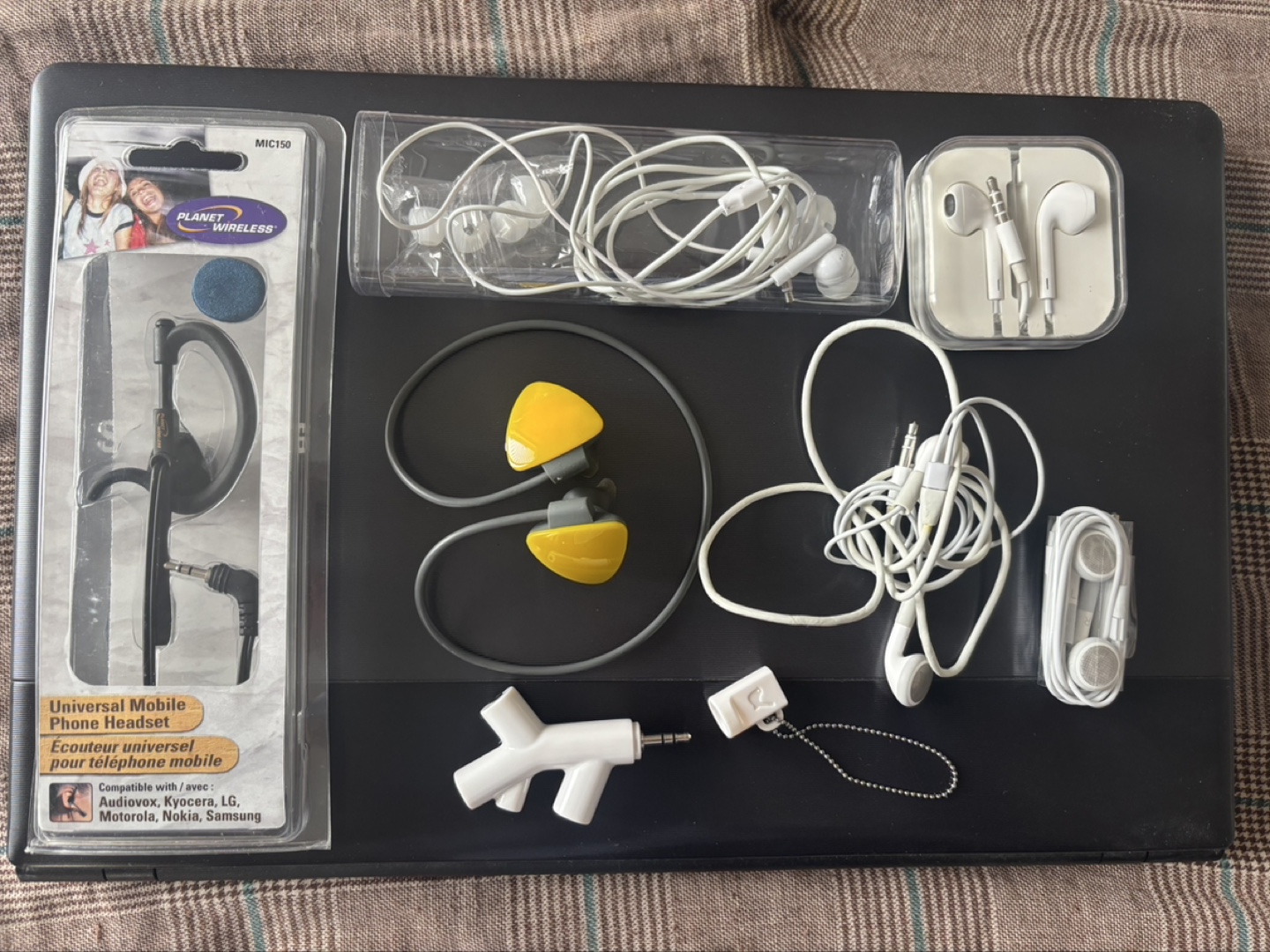 Bundle of Wired Earbuds and Headsets