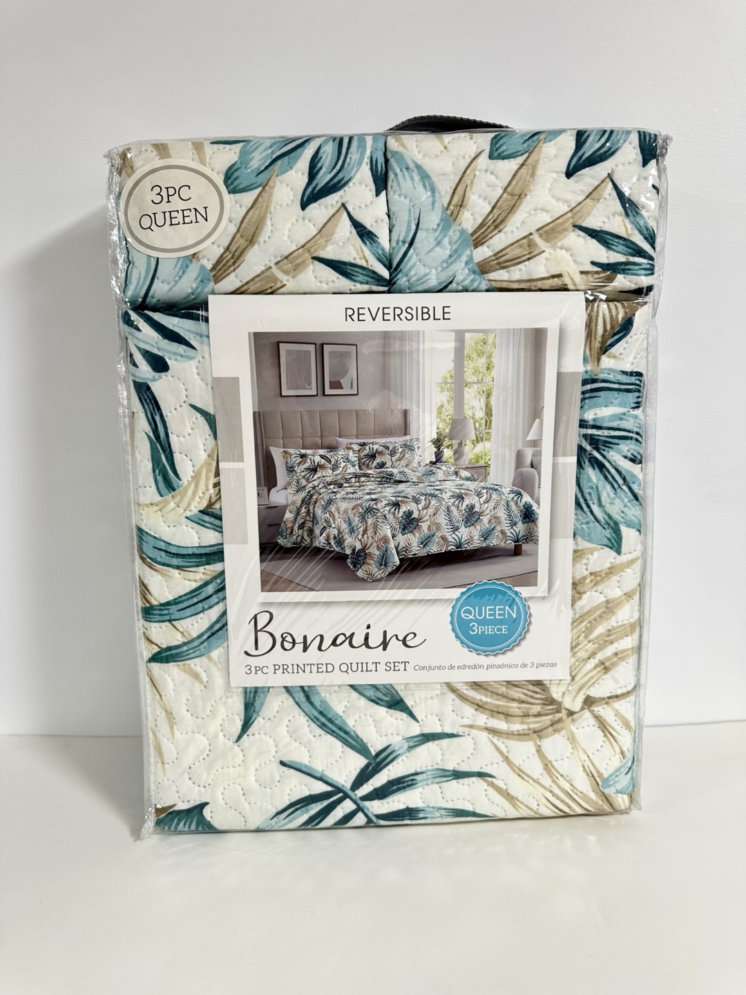 Bonaire 3-Piece Queen Reversible Printed Quilt Set